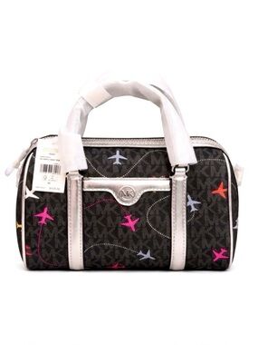 Michael Kors Limited Edition Airplane Jet Set Travel Duffle Crossbody Bag NWT